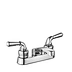 4" Dual Lever Handles Brass Lavatory Mixer